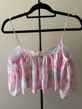 Koch Tie Dye Swing Cropped Tank Top Size Medium